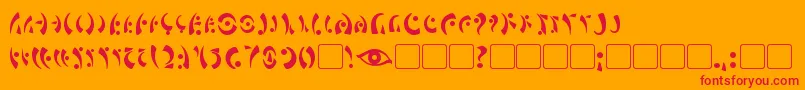 fuente MarasEye – Fuentes Rojas Sobre Fondo Naranja
