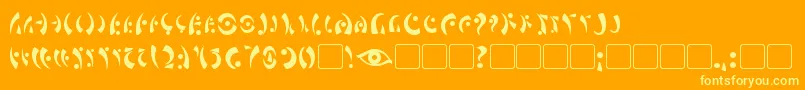 MarasEye Font – Yellow Fonts on Orange Background