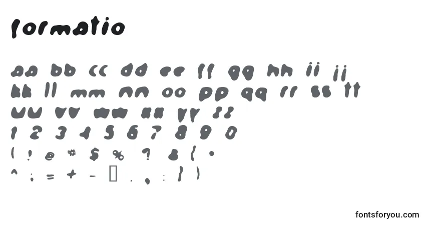 Schriftart Formatio – Alphabet, Zahlen, spezielle Symbole