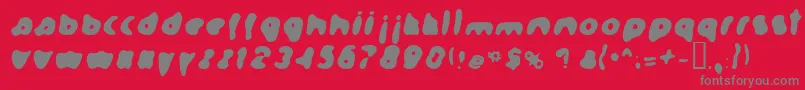 フォントFormatio – 赤い背景に灰色の文字