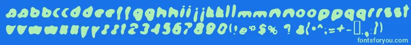 Formatio Font – Green Fonts on Blue Background
