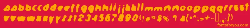 Formatio Font – Orange Fonts on Red Background