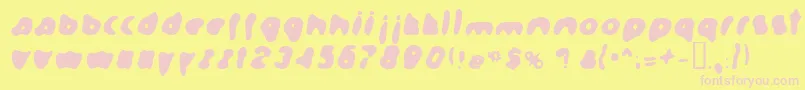 Formatio Font – Pink Fonts on Yellow Background