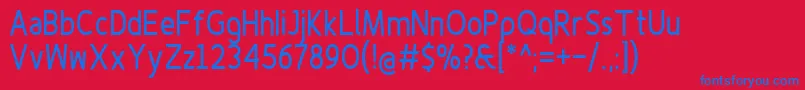 Finenessproboldcond Font – Blue Fonts on Red Background