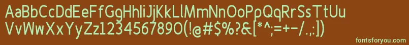 Шрифт Finenessproboldcond – зелёные шрифты на коричневом фоне