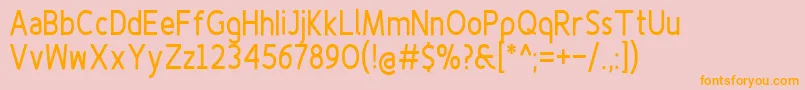 Шрифт Finenessproboldcond – оранжевые шрифты на розовом фоне