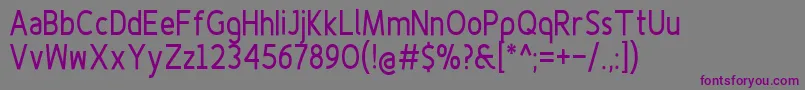 Шрифт Finenessproboldcond – фиолетовые шрифты на сером фоне