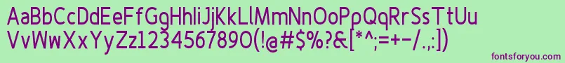Шрифт Finenessproboldcond – фиолетовые шрифты на зелёном фоне