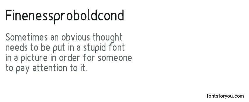 Review of the Finenessproboldcond Font