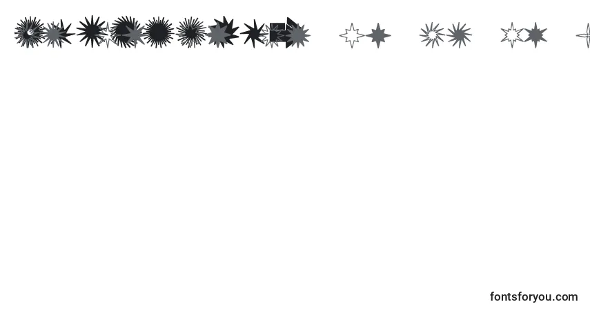 Czcionka Starsplt1 – alfabet, cyfry, specjalne znaki