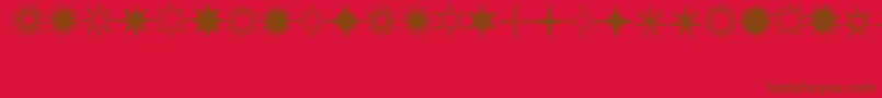 Starsplt1 Font – Brown Fonts on Red Background