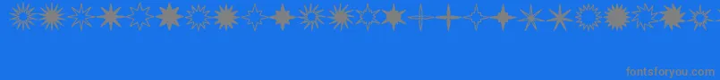 Czcionka Starsplt1 – szare czcionki na niebieskim tle