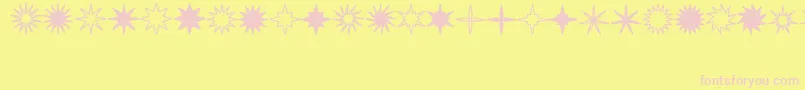 Starsplt1 Font – Pink Fonts on Yellow Background