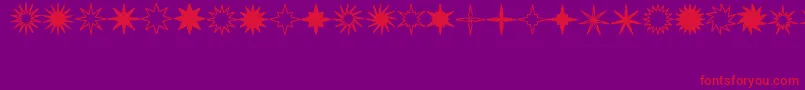 Starsplt1 Font – Red Fonts on Purple Background