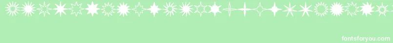 Starsplt1 Font – White Fonts on Green Background