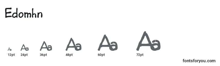 Edomhn Font Sizes