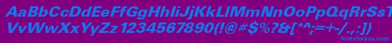UniqueBolditalic Font – Blue Fonts on Purple Background