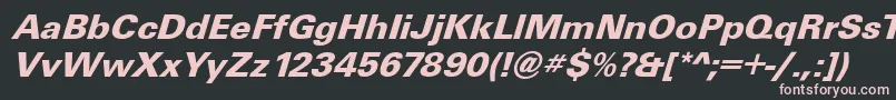 UniqueBolditalic Font – Pink Fonts on Black Background