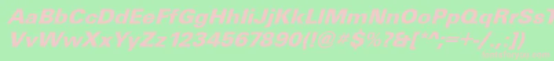UniqueBolditalic Font – Pink Fonts on Green Background