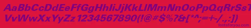 Подробнее о шрифте UniqueBolditalic Шрифт UniqueBolditalic – фиолетовые шрифты на красном фоне