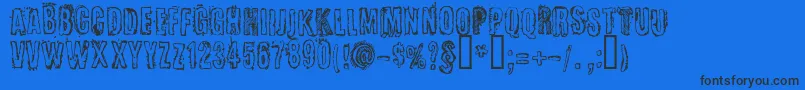 Fonte CerttoHeadline – fontes pretas em um fundo azul