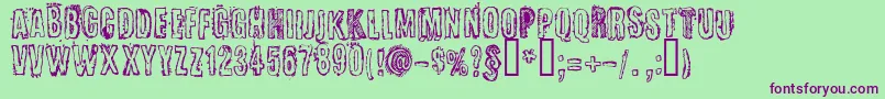 CerttoHeadline Font – Purple Fonts on Green Background