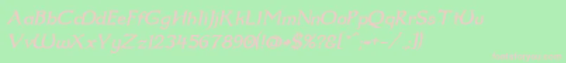 Dumbledor2Italic Font – Pink Fonts on Green Background