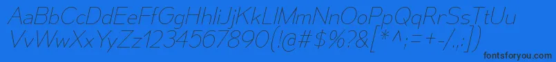 MesmerizeUlIt-Schriftart – Schwarze Schriften auf blauem Hintergrund