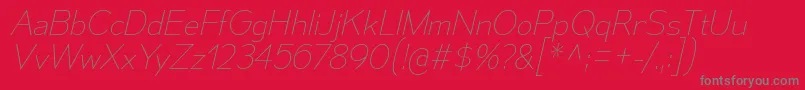 MesmerizeUlIt Font – Gray Fonts on Red Background