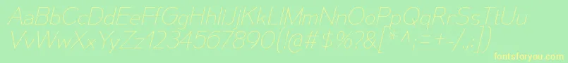 MesmerizeUlIt Font – Yellow Fonts on Green Background