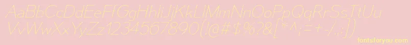 MesmerizeUlIt-Schriftart – Gelbe Schriften auf rosa Hintergrund