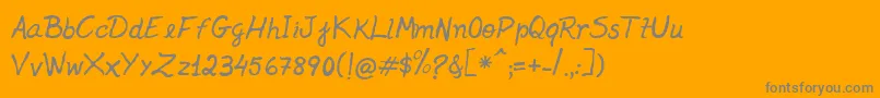 Jenelson Font – Gray Fonts on Orange Background