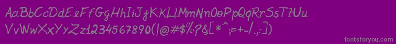 Jenelson Font – Gray Fonts on Purple Background