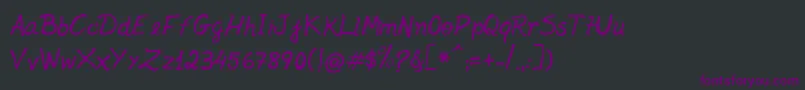 Шрифт Jenelson – фиолетовые шрифты на чёрном фоне