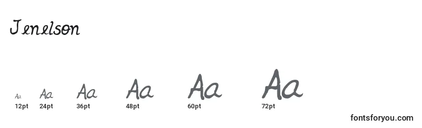 Jenelson Font Sizes