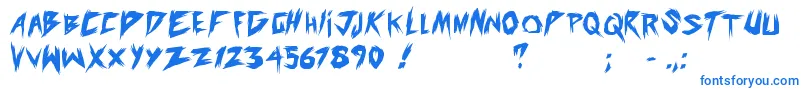 Czcionka OldEvils – niebieskie czcionki