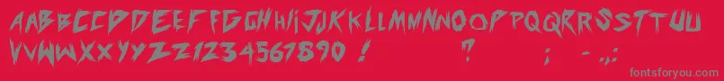 OldEvils Font – Gray Fonts on Red Background