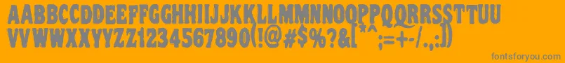 Vtcnightofthedrippydeadcaps-Schriftart – Graue Schriften auf orangefarbenem Hintergrund