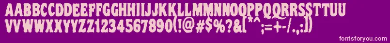 Vtcnightofthedrippydeadcaps Font – Pink Fonts on Purple Background