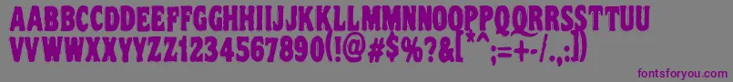 Vtcnightofthedrippydeadcaps Font – Purple Fonts on Gray Background