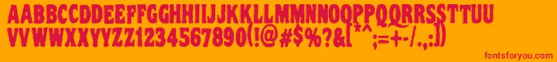 Vtcnightofthedrippydeadcaps Font – Red Fonts on Orange Background