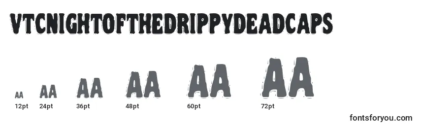 Размеры шрифта Vtcnightofthedrippydeadcaps