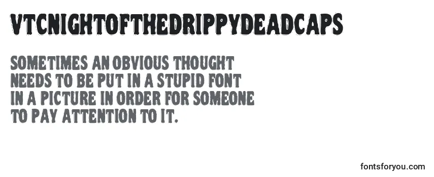 Review of the Vtcnightofthedrippydeadcaps Font