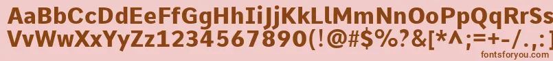 CommeExtrabold Font – Brown Fonts on Pink Background