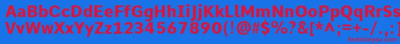 Шрифт CommeExtrabold – красные шрифты на синем фоне