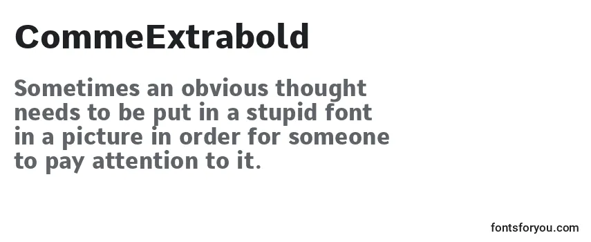 Review of the CommeExtrabold Font
