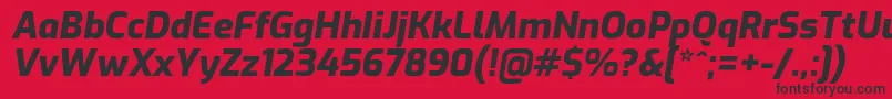 ExoExtrabolditalic Font – Black Fonts on Red Background