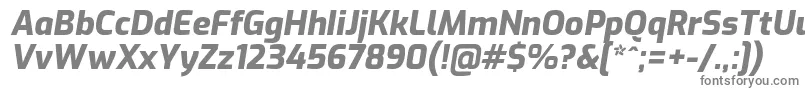 フォントExoExtrabolditalic – 白い背景に灰色の文字