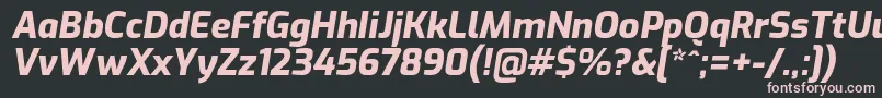 ExoExtrabolditalic Font – Pink Fonts on Black Background