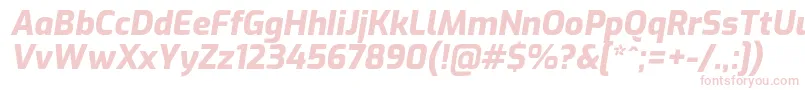 ExoExtrabolditalic Font – Pink Fonts on White Background